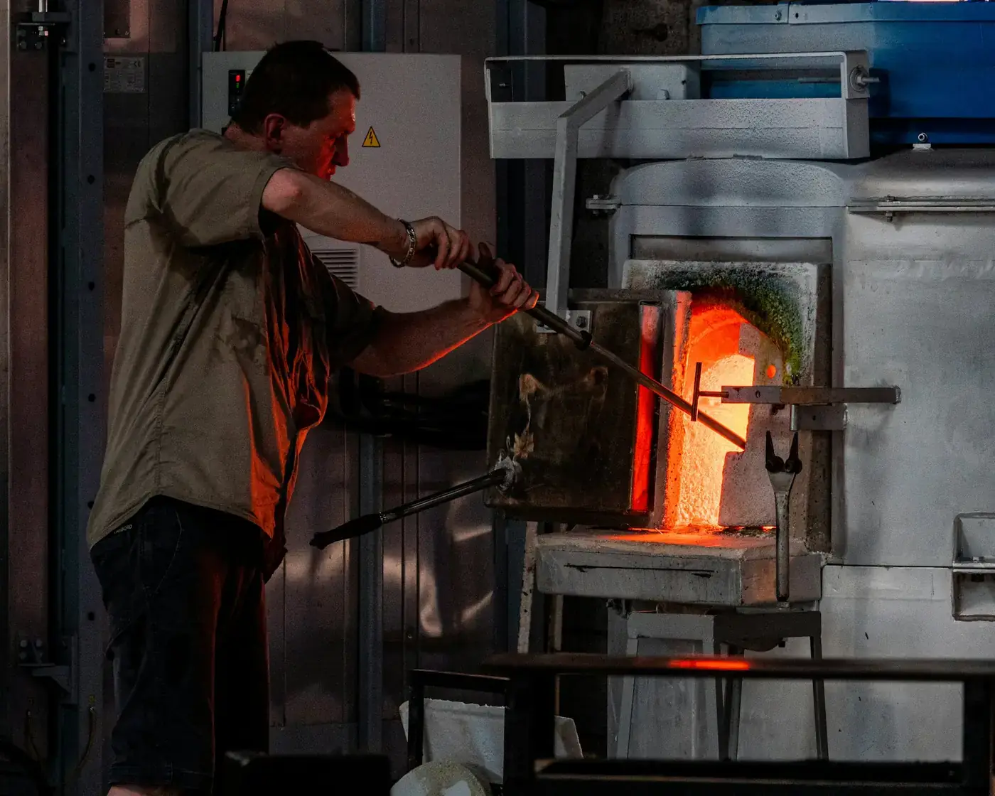 A furnace operator at a refinery