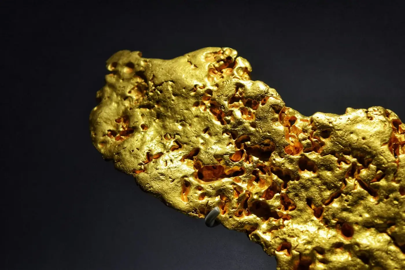 A raw gold nugget